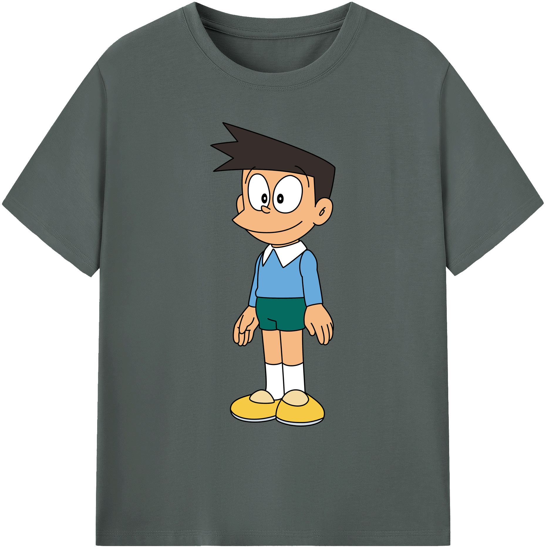 （画像用） ドラえもん 骨川 スネ夫 Doraemon Honekawa Suneo 綿100％ メンズ半袖Tシャツ｜肌触りやわらか＆通気性